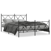 Thumbnail for Metallbett ohne Matratze mit Fußteil Schwarz 160x200 cm
