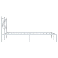 Thumbnail for Bettgestell mit Kopfteil Metall Weiß 120x200 cm