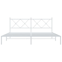 Thumbnail for Bettgestell mit Kopfteil Metall Weiß 180x200 cm