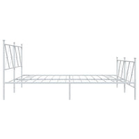 Thumbnail for Bettgestell mit Kopf- und Fußteil Metall Weiß 183x213 cm