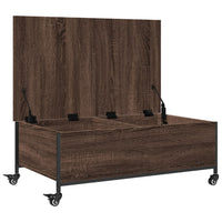 Thumbnail for Couchtisch mit Rollen Braun Eiche 91x55x34 cm Holzwerkstoff