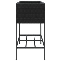 Thumbnail for Pflanzkübel mit Ablage Schwarz Poly Rattan