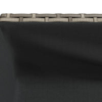 Thumbnail for Pflanzkübel mit Ablage Grau Poly Rattan