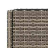 Thumbnail for Pflanzkübel mit Ablage Grau Poly Rattan