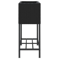 Thumbnail for Pflanzkübel mit Ablage Schwarz Poly Rattan