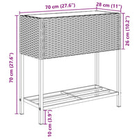 Thumbnail for Pflanzkübel mit Ablage Braun Poly Rattan
