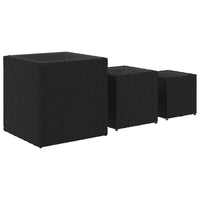 Thumbnail for Pflanzkübel 3 Stk. Schwarz Poly Rattan