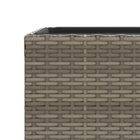 Thumbnail for Pflanzkübel 3 Stk. Grau Poly Rattan