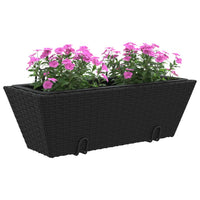 Thumbnail for Pflanzkasten mit Haken 2 Stk. Schwarz Poly Rattan