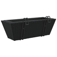 Thumbnail for Pflanzkasten mit Haken 2 Stk. Schwarz Poly Rattan