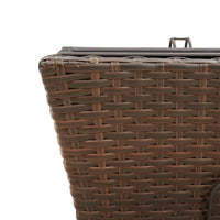 Thumbnail for Pflanzkübel mit Haken 2 Stk. Braun Poly Rattan