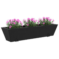 Thumbnail for Pflanzkasten mit Haken 2 Stk. Schwarz Poly Rattan