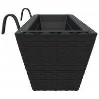 Thumbnail for Pflanzkasten mit Haken 2 Stk. Schwarz Poly Rattan