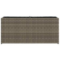Thumbnail for Hochbeet mit 2 Fächern Grau 90x20x40 cm Poly Rattan