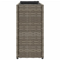 Thumbnail for Hochbeet mit 2 Fächern Grau 90x20x40 cm Poly Rattan