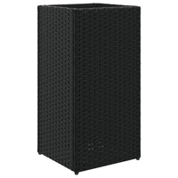 Thumbnail for Pflanzkübel Schwarz 30x30x60 cm Poly Rattan