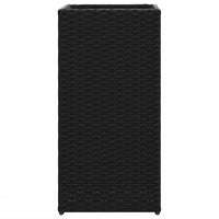 Thumbnail for Pflanzkübel Schwarz 30x30x60 cm Poly Rattan