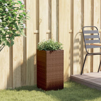 Thumbnail for Pflanzkübel Braun 30x30x60 cm Poly Rattan