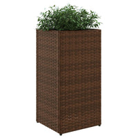 Thumbnail for Pflanzkübel Braun 30x30x60 cm Poly Rattan