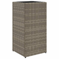 Thumbnail for Pflanzkübel Grau 30x30x60 cm Poly Rattan