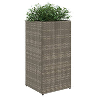 Thumbnail for Pflanzkübel Grau 30x30x60 cm Poly Rattan