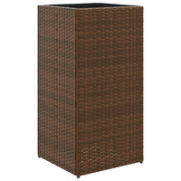 Thumbnail for Pflanzkübel Braun 40x40x80 cm Poly Rattan