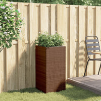 Thumbnail for Pflanzkübel Braun 40x40x80 cm Poly Rattan