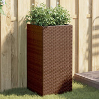 Thumbnail for Pflanzkübel Braun 40x40x80 cm Poly Rattan