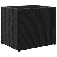 Thumbnail for Pflanzkübel Schwarz 36x30x32 cm Poly Rattan