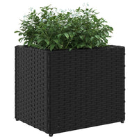 Thumbnail for Pflanzkübel Schwarz 36x30x32 cm Poly Rattan
