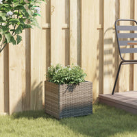 Thumbnail for Pflanzkübel Grau 36x30x32 cm Poly Rattan