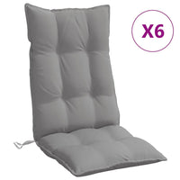 Thumbnail for Hochlehner-Auflagen 6 Stk. Grau Oxford-Gewebe