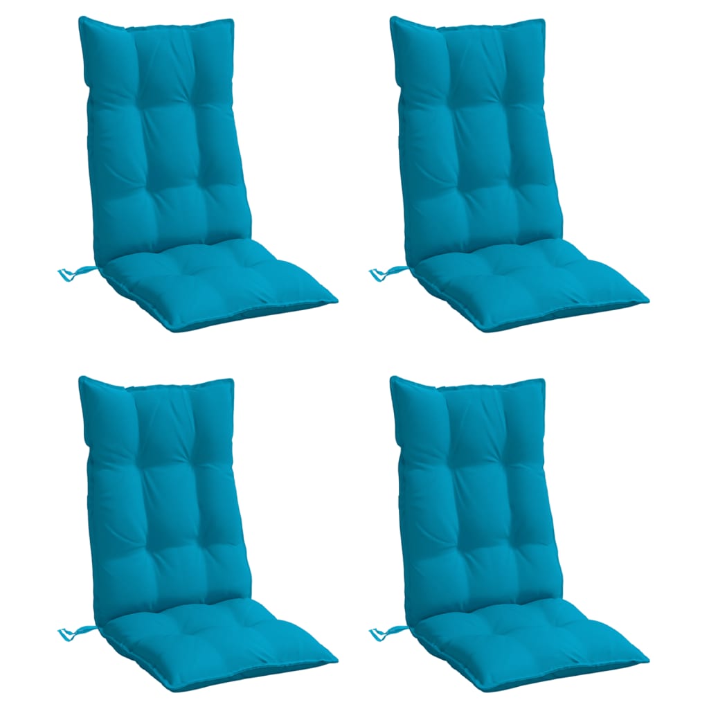 Hochlehner-Auflagen 4 Stk. Hellblau Oxford-Gewebe