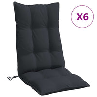 Thumbnail for Hochlehner-Auflagen 6 Stk. Schwarz Oxford-Gewebe