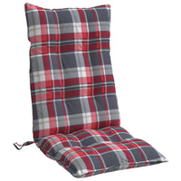Thumbnail for Hochlehner-Auflagen 6 Stk. Rotes Karomuster Oxford-Gewebe