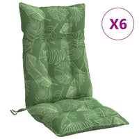 Thumbnail for Hochlehner-Auflagen 6 Stk. Blattmuster Oxford-Gewebe