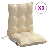 Thumbnail for Niedriglehner-Auflagen 6 Stk. Beige Oxford-Gewebe