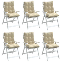Thumbnail for Niedriglehner-Auflagen 6 Stk. Beige Oxford-Gewebe