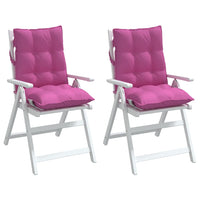 Thumbnail for Niedriglehner-Auflagen 2 Stk. Rosa Oxford-Gewebe