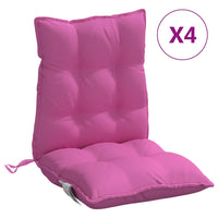 Thumbnail for Niedriglehner-Auflagen 4 Stk. Rosa Oxford-Gewebe