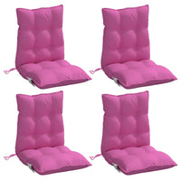 Thumbnail for Niedriglehner-Auflagen 4 Stk. Rosa Oxford-Gewebe