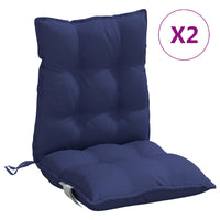 Thumbnail for Niedriglehner-Auflagen 2 Stk. Marineblau Oxford-Gewebe