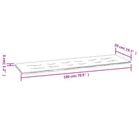 Thumbnail for Gartenbank-Auflage Marineblau 180x50x3 cm Oxford-Gewebe