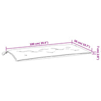 Thumbnail for Gartenbank-Auflagen 2 Stk. Blattmuster 100x50x7cm Oxford-Gewebe