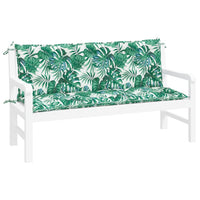 Thumbnail for Gartenbank-Auflagen 2 Stk. Blattmuster 150x50x7cm Oxford-Gewebe