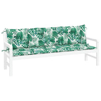 Thumbnail for Gartenbank-Auflagen 2 Stk. Blattmuster 200x50x7cm Oxford-Gewebe