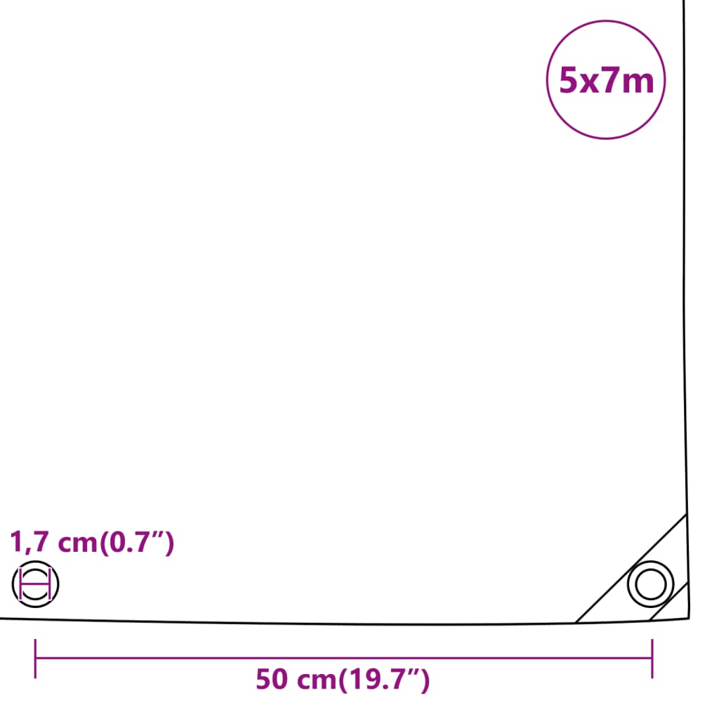 Abdeckplane Grün 5x7 m 650 g/m²