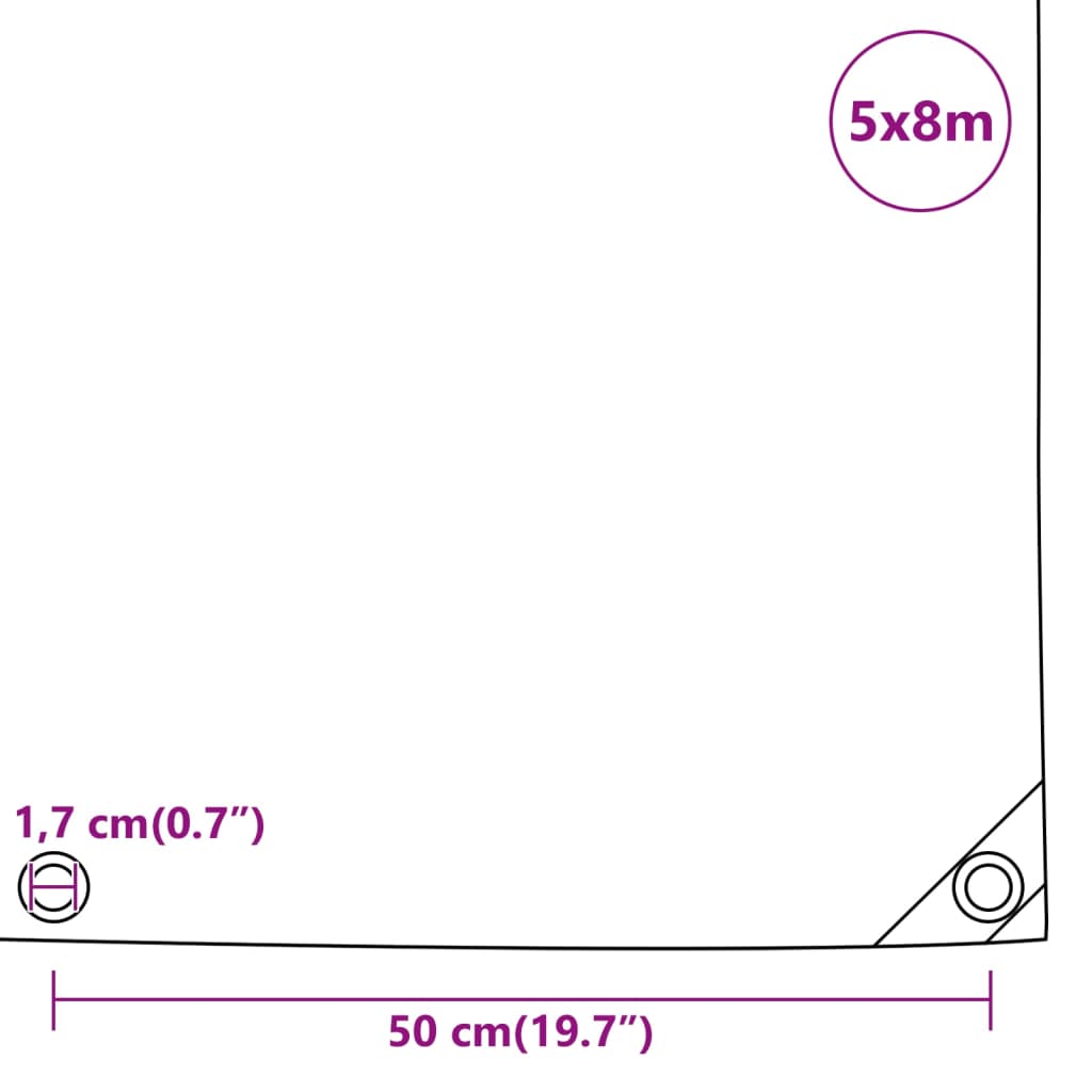 Abdeckplane Grün 5x8 m 650 g/m²