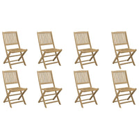 Thumbnail for Gartenstühle 8 Stk. Klappbar 48,5x57x90 cm Massivholz Akazie