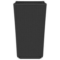 Thumbnail for Pflanzkübel 2 Stk. Schwarz 32,5x32,5x57 cm PP
